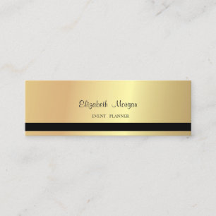 Modern Stilren Professionell Elegant Guld, Randig Mini Visitkort