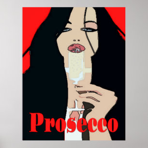 Modern stilvinaffisch, Prosecco Poster