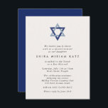 Modern stjärna i David Mitzvah-inbjudan Spara Datumet<br><div class="desc">En unik och modern bat mitzvah inbjudan från pub med en handdragen stjärna av David.</div>