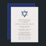 Modern stjärna i David Mitzvah-inbjudan Spara Datumet<br><div class="desc">En unik och modern bat mitzvah inbjudan från pub med en handdragen stjärna av David.</div>