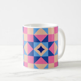 Modern stjärnblockquilt kaffemugg