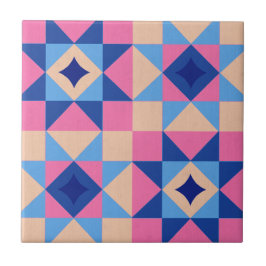 Modern stjärnblockquilt kakelplatta