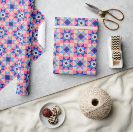 Modern stjärnblockquilt presentpapper