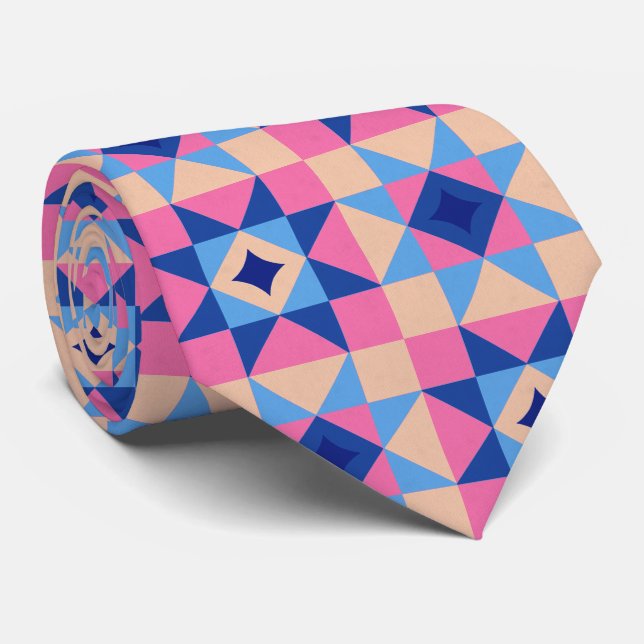 Modern stjärnblockquilt slips (Rullad)