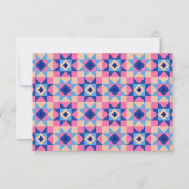 Modern stjärnblockquilt tack kort