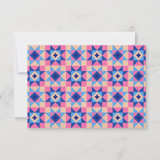 Modern stjärnblockquilt tack kort