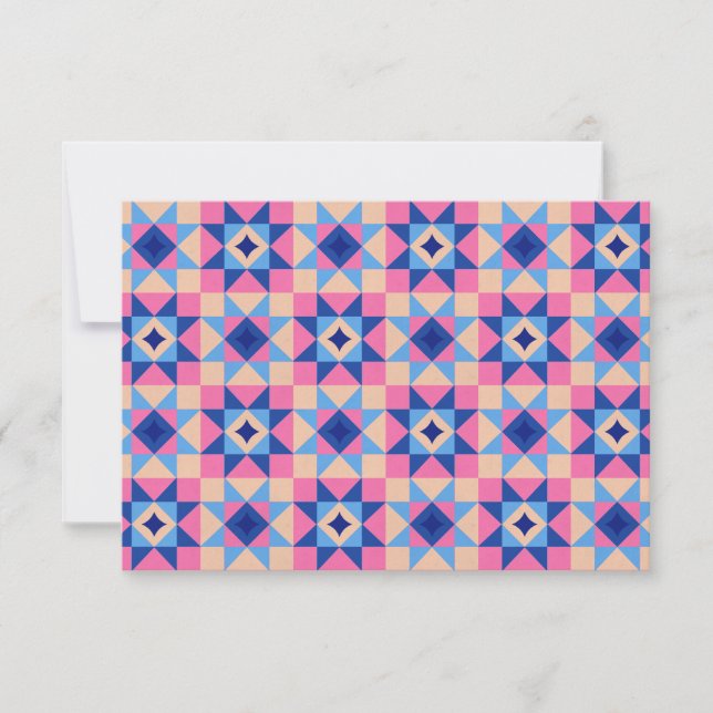 Modern stjärnblockquilt tack kort (Framsida)