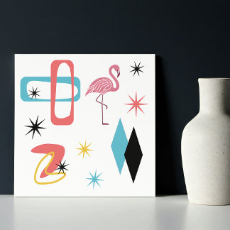 Modern stjärnor i mitten av århundradet Diamonds R Kakelplatta