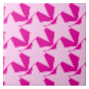 Modern stjärnornas geometri - blekens rosa och fuc kakelplatta