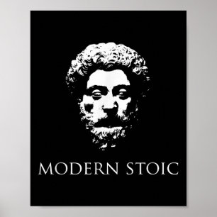 Modern Stoic with Marcus, kejsaren Aurelius Head Poster
