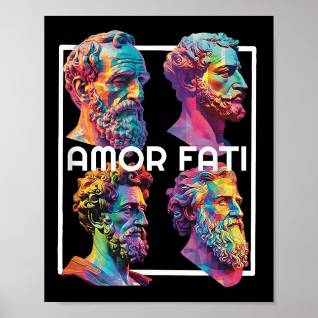 Modern Stoicism Philosophy Ancient Greic Stoic Ico Poster (Framsidan)