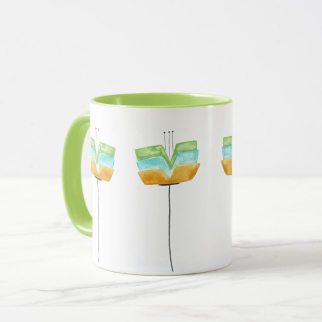 Modern Stollig Flowers Mugg (Framsida vänster)