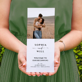 Modern Stollig Trifold Bröllopsprogram