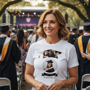 Modern stolt förälder-Studenten-skiva med foton T Shirt