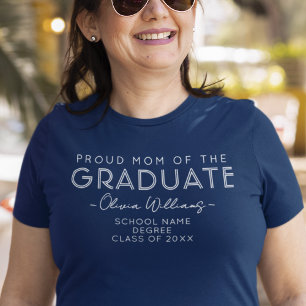Modern stolt mamma till examenstudenten t shirt