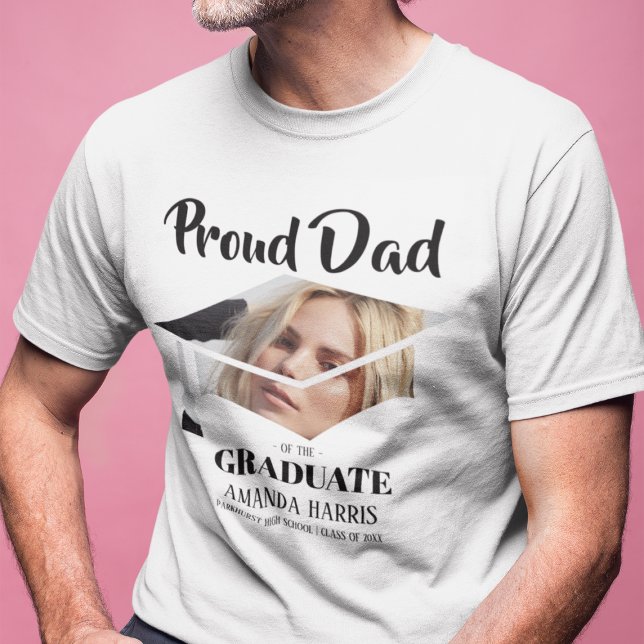 Modern stolt pappa till examen | Foto T-Shirt (Skapare uppladdad)