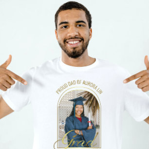 Modern Stolthet Pappa till examen Anpassad Foto Bo T Shirt