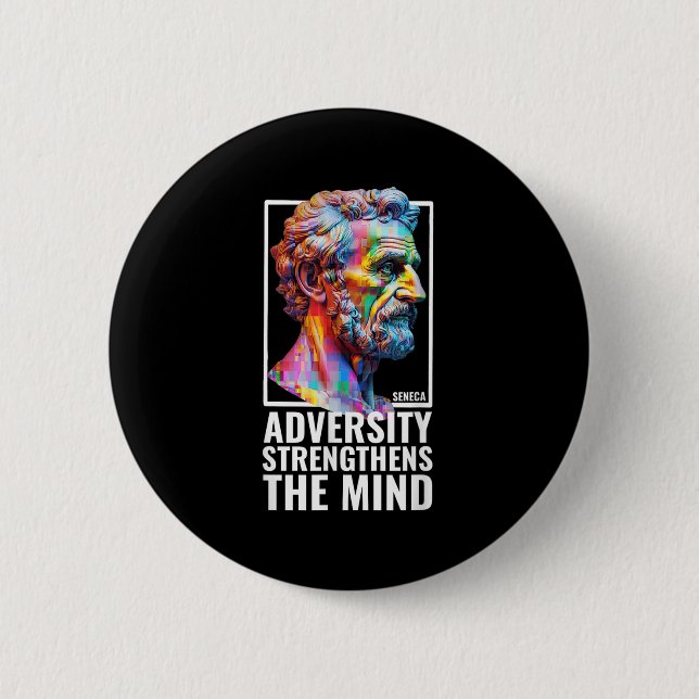 Modern Stoosophy Adversity Quote Seneca Phi Knapp (Framsida)