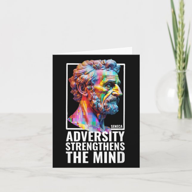 Modern Stoosophy Adversity Quote Seneca Phi Kort (Framsida)