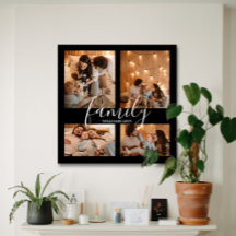 Modern stor 4-fotofamiljsamling