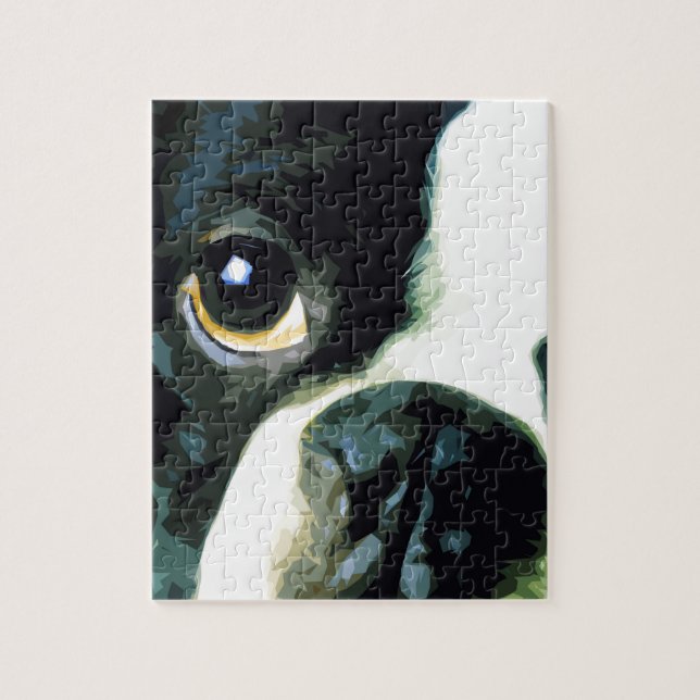 modern stor Boston Terrier Pussel (Vertikal)