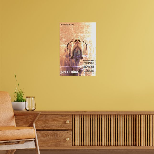 Modern stor dansk poster grön  (Vardagsrum 2)