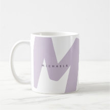 Modern Stor Monogram Initial & Namn Kaffe