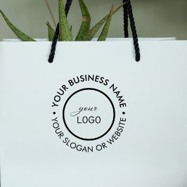 Modern Stor Rund Företag Anpassad Logotyp Slogan Stämpel