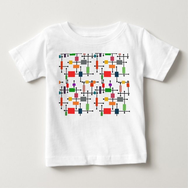 Modern stor stödraster i mitten av århundradet t shirt (Framsida)