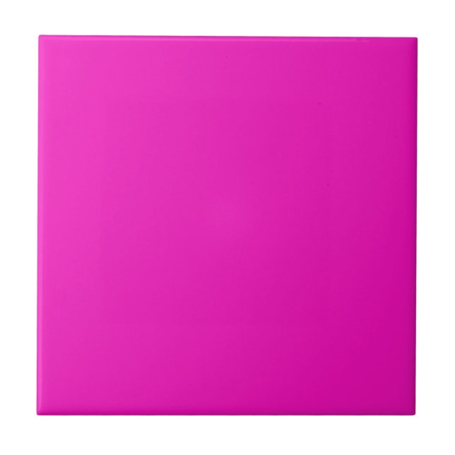 Modern stötande Rosa Solid Färg | Djup Rosa Kakelplatta (Framsidan)