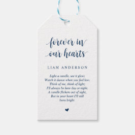 Modern, strålande marinblå, begravd minnesstund presentetikett