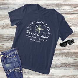 Modern Strand Brudtärna Namn T Shirt
