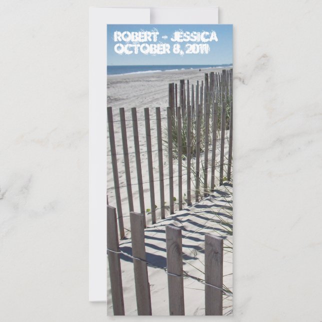 Modern strandbröllopinbjudan inbjudningar (Framsida)