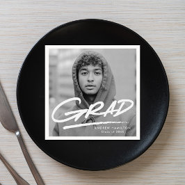 Modern streckad gramfoto Studenten Pappersservett