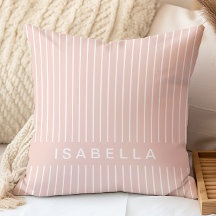 Modern Streckad Minimal Blush Rosa Personlig Namn