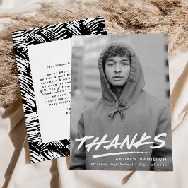 Modern streckat foto Studenten Tack Kort