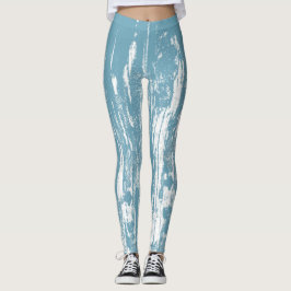Modern, stressad, Abstrakt, blå Coola Leggings
