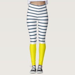 Modern strimlad mönster leggings