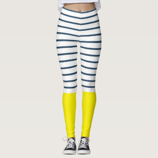 Modern strimlad mönster leggings