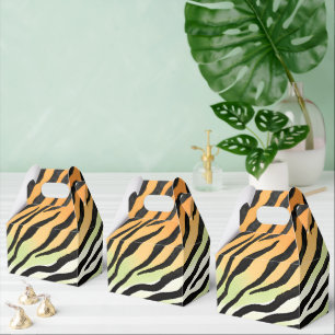 Modern strimlad tiger skin Skriv ut stora katter k Presentaskar