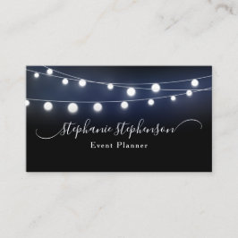 Modern String of Ljus Event Planner Consultant Visitkort