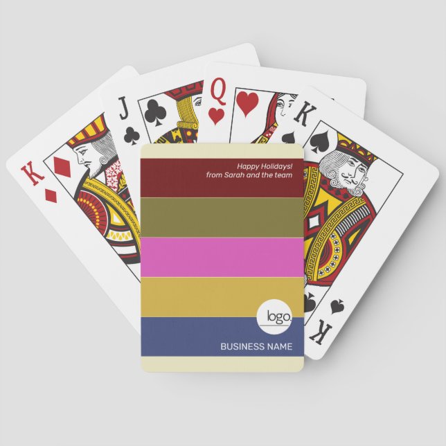 MODERN STRIPED BUSINESS COMPANY LOGOTYP CLIENT GIF CASINOKORT (Baksidan)