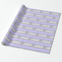 Modern Striped Business Wrapping Paper with Logo  Presentpapper