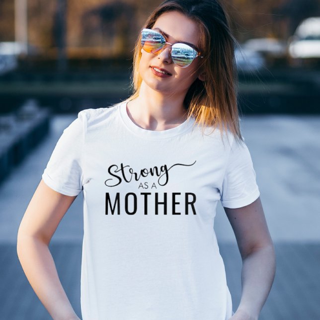 Modern Strong Mor Chic Black Typography Mamma T Shirt (Skapare uppladdad)