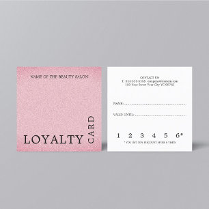 Modern Struktur Rosa Beauty Loyalty Card Lojalitetskort