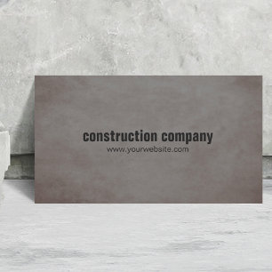 Modern Struktur Stone Mörk Construction Visitkort