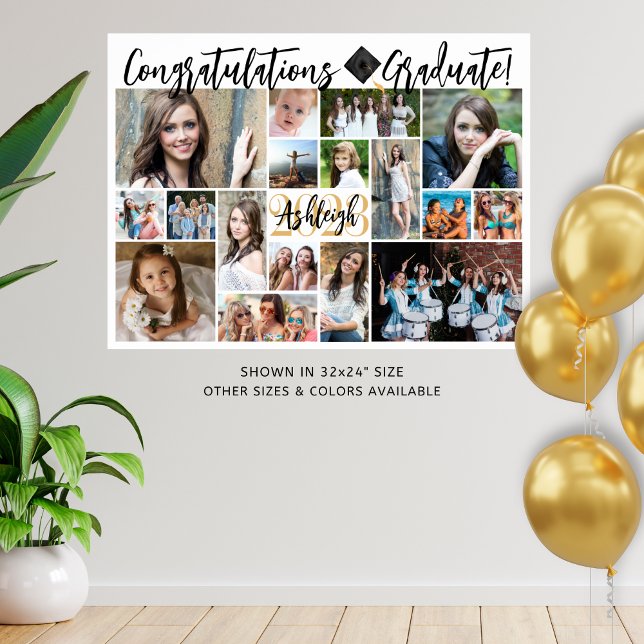 Modern Student 17-fotokollage i skript Poster (Skapare uppladdad)