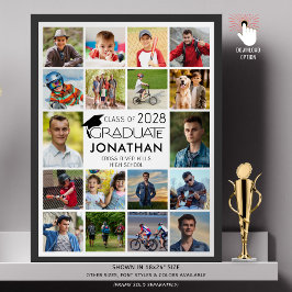 Modern Student 18 Photo Collage Anpassningsbar Fär Poster