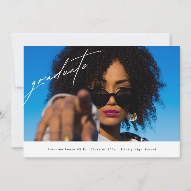 Modern Student 2025 High School Photo Studenten Meddelande (Framsida)