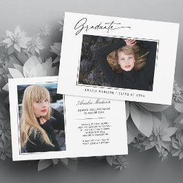 Modern Student 2-foto med Bläck-skript Meddelande